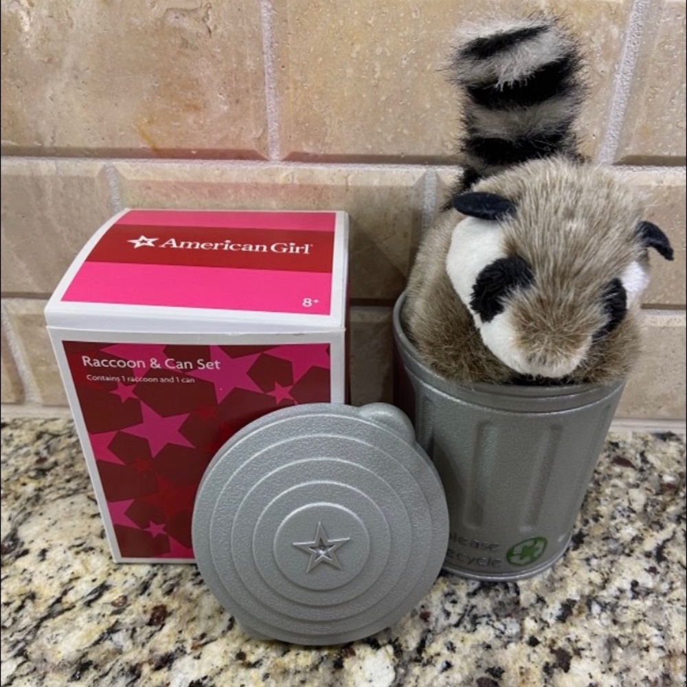 NIB American Girl GOTY Lanie’s Raccoon Trash Can Retired